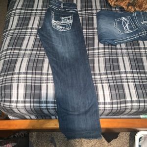 Cowgirl tuff boot cut jeans